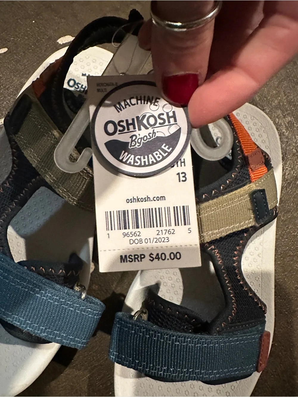 OshKosh B'gosh Blue, Olive & Orange Kids Active Sandals